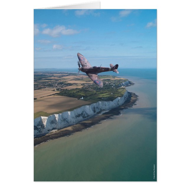 Spitfire över England Hälsningskort (Framsidan)