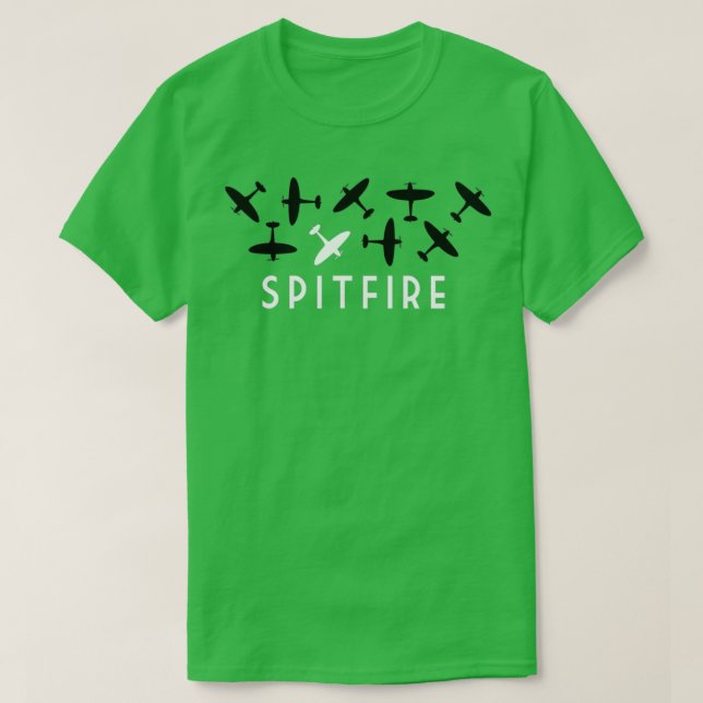 Spitfire RAF-Världskriget 2 fighter flygplan  T Shirt (Design framsida)
