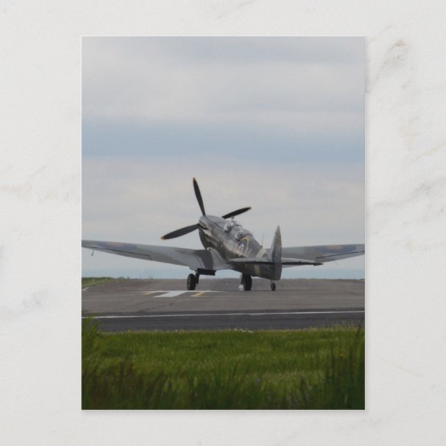 Spitfire redo för start vykort (Framsida)