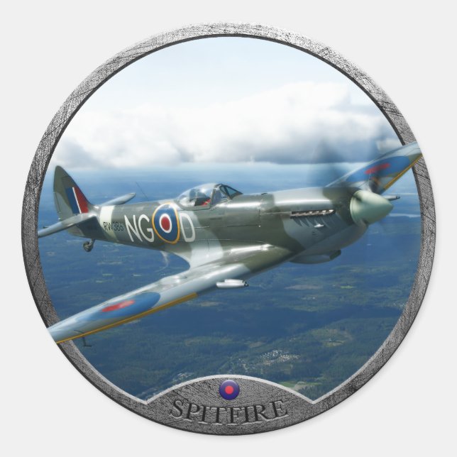 Spitfire Runt Klistermärke (Framsida)