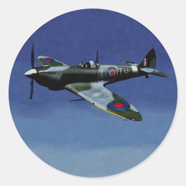 Spitfire Stickers Runt Klistermärke (Framsida)