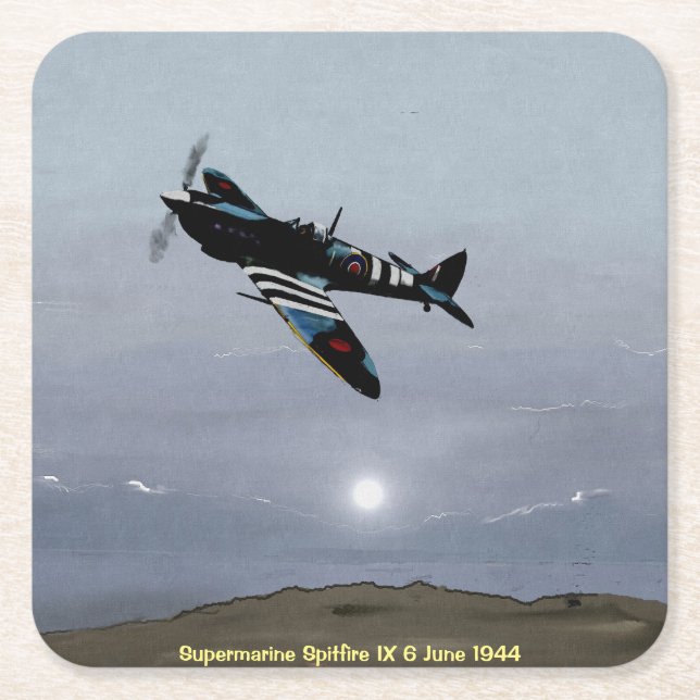 Spitfire Underlägg Papper Kvadrat (Framsidan)