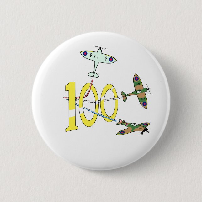 Spitfires 100-årsdag knapp (Framsida)