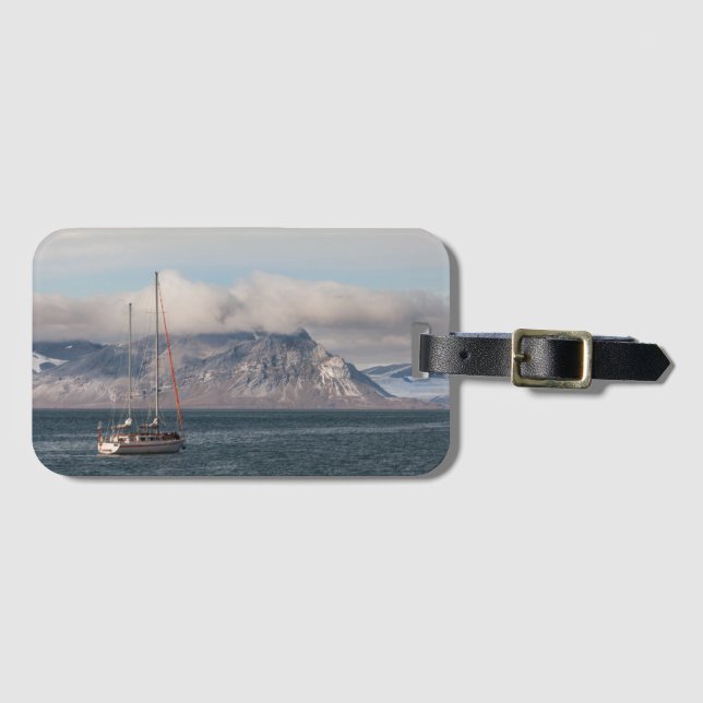 Spitsbergen Svalbard Sailboat Bagagebricka (Framsida horisontal)