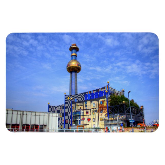 Spittelau, Wien, Österrike Magnet (Horisontell)