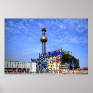 Spittelau, Wien, Österrike Poster
