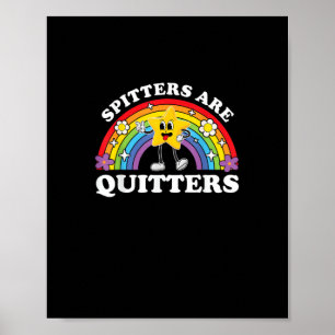 Spitters är kvartsparter. Olämplig Edgy Vuxen Hum Poster