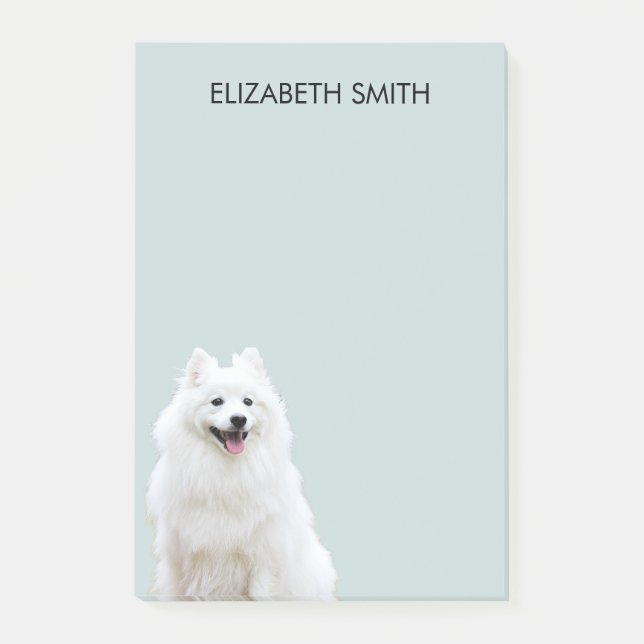 Spitz American Eskimo Hund Post-it Block (Framsida)