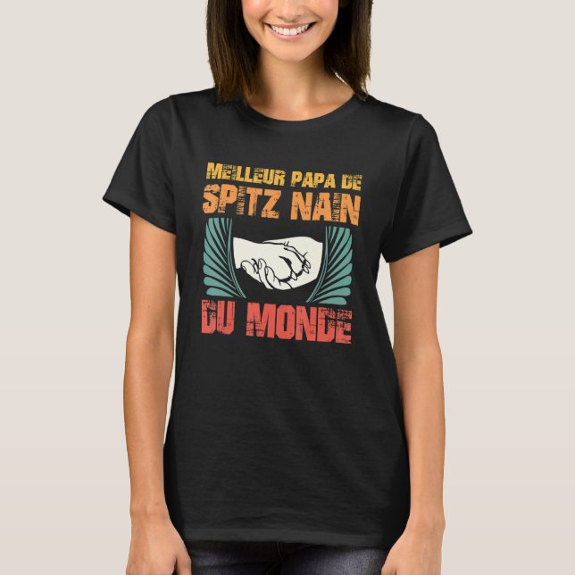 Spitz Hundägare för Kvinnor Manar T Shirt (Framsida)