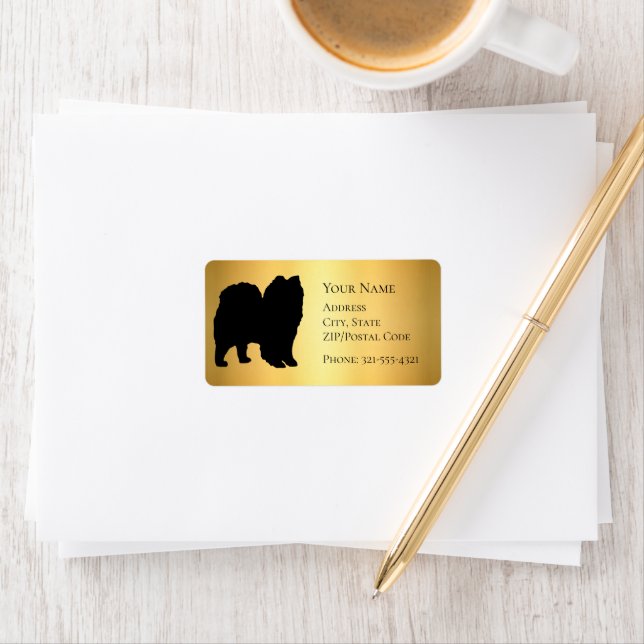 Spitz Silhouette-etikett Adressetikett (Insitu)