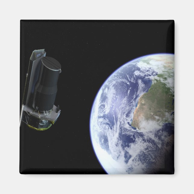 Spitzer avgår från jorden strax efter lanseringen magnet (Framsidan)