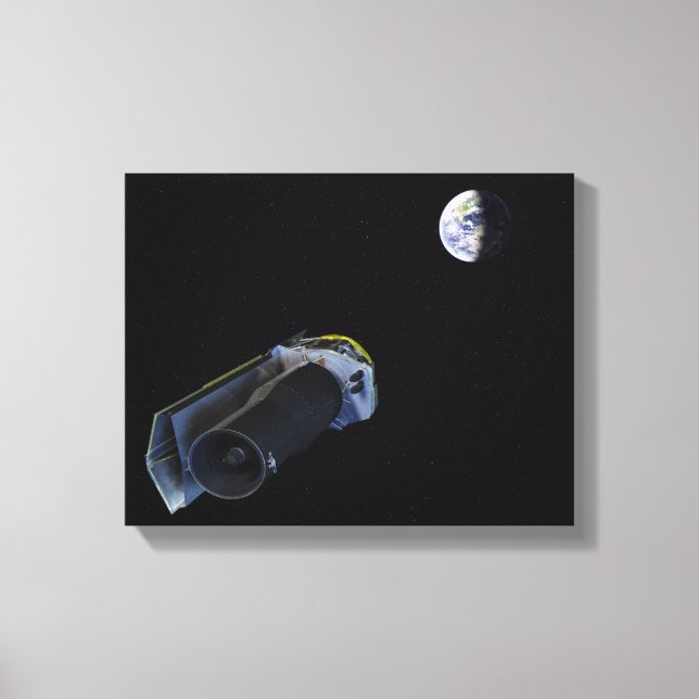 Spitzer pekar på sin antenn med hög vinst canvastryck (Framsida)