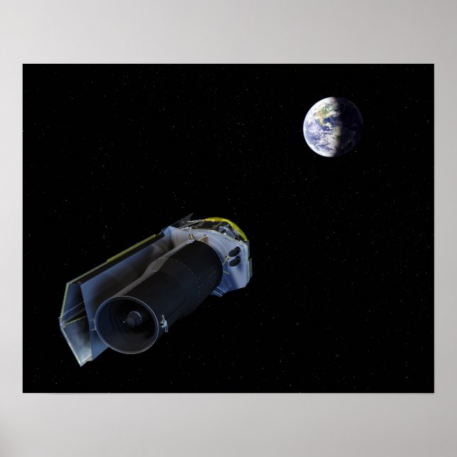 Spitzer pekar på sin antenn med hög vinst poster (Framsidan)