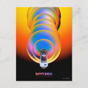 Spitzer-rymdteleskopets affisch. vykort