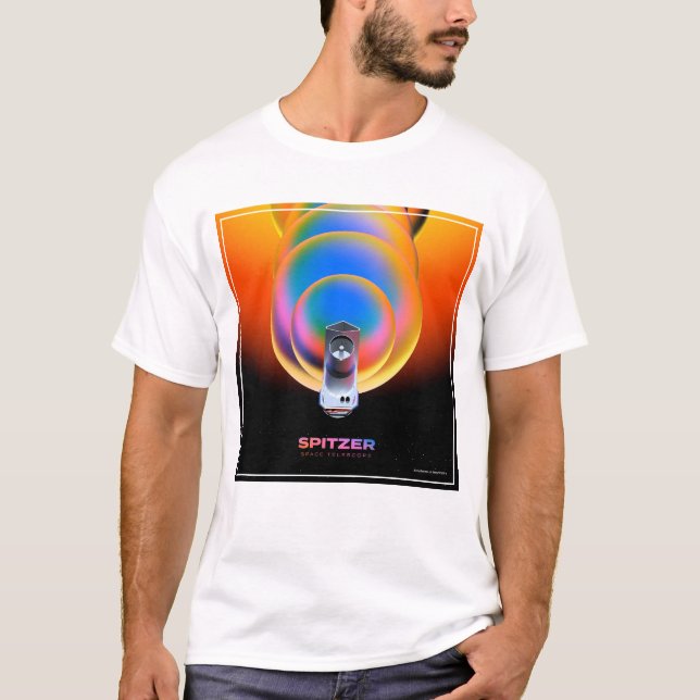 Spitzer Space Telescope Poster. T Shirt (Framsida)