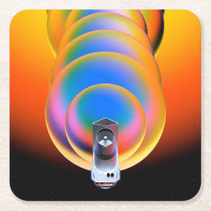 Spitzer Space Telescope Poster. Underlägg Papper Kvadrat