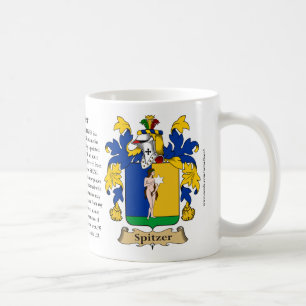 Spitzer, ursprung, det menande och vapenskölden kaffemugg