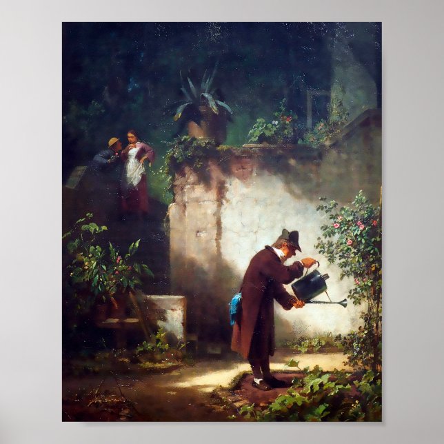 Spitzweg Carl - Der Gartenfreund - Deutsche Maler Poster (Framsidan)