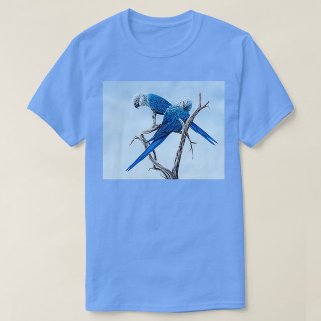 Spix Macaw hotade Parrot T Shirt (Design framsida)
