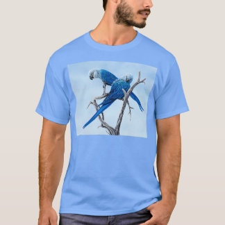 Spix Macaw hotade Parrot T Shirt