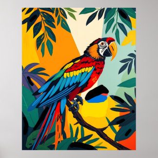 Spix's Macaw - Utdöda Wildlife Art Tribute Poster