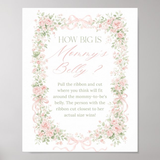 Spjälbarn i blomman flicka mammas mage spel med bl poster (Framsidan)