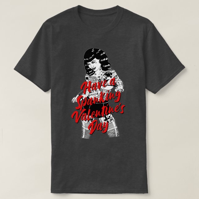 Spjutning Valentines day T Shirt (Design framsida)