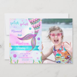 Splasch Splash Siren Foto Inbjudan