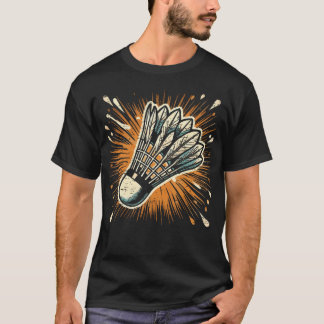 Splash Art Badminton Fjäderboll T Shirt