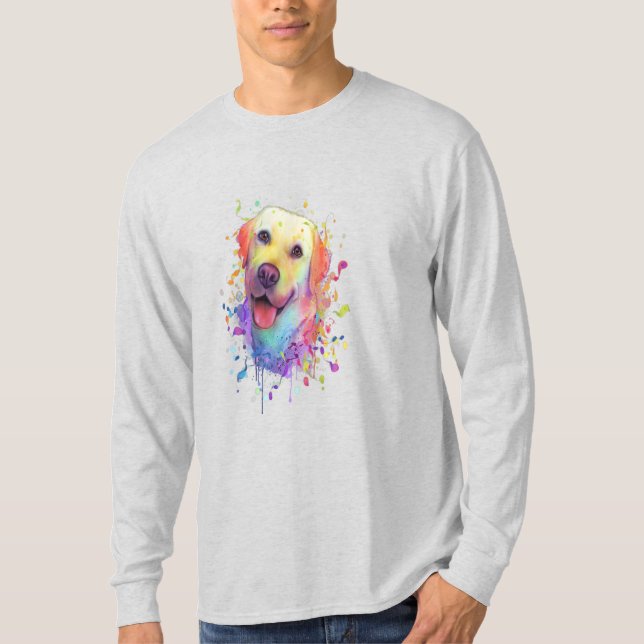 Splash Art Labrador Retriever Lab Gift Men Women T Shirt (Framsida)