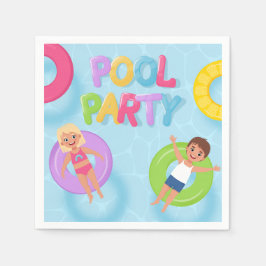 Splash Bash Kids Pool Party Födelsedag Pappersservett