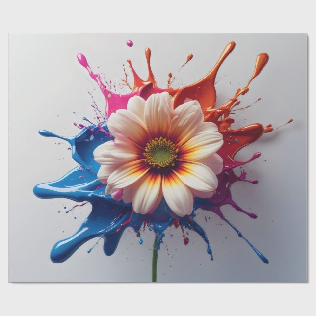 Splash Bloom Presentpapper (Platt)