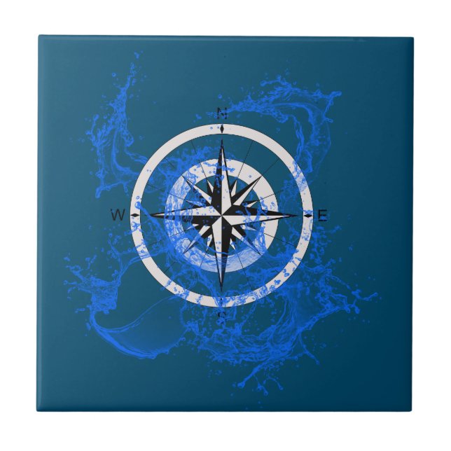 Splash Compass Ro     Kakelplatta (Framsidan)
