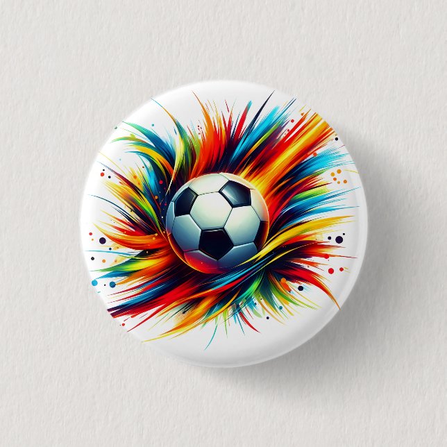 Splash Fotboll Futuristisk Fotboll Abstrakt Knapp (Framsida)