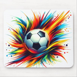 Splash Fotboll Futuristisk Fotboll Abstrakt Musmatta