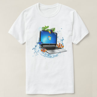 Splash Laptop Frutiger Aero T Shirt