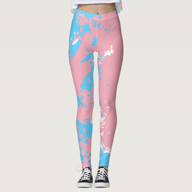 Splash of Color | Transgender Pride  Leggings (Framsida)