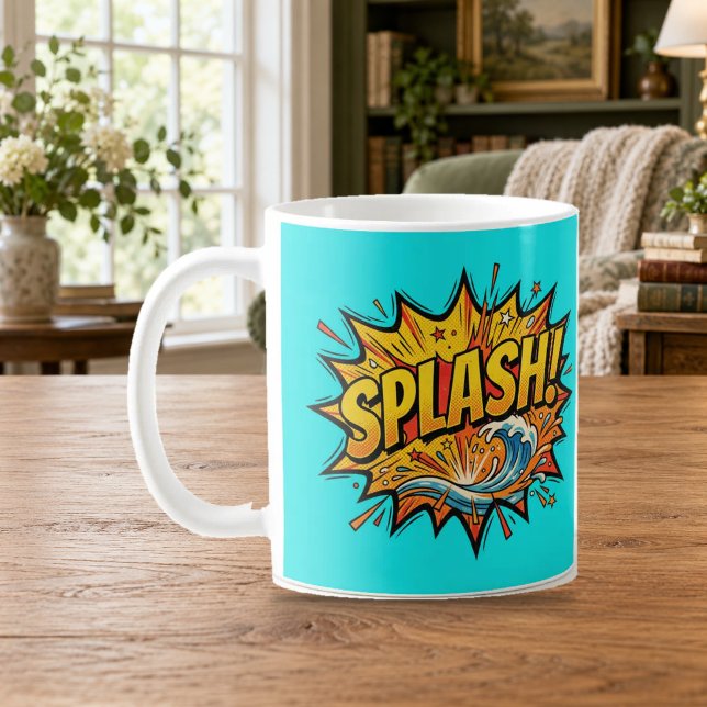 SPLASH Serietidning Pop Art Våg Mugg (Skapare uppladdad)