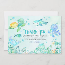 Splash Under The Sea Födelsedag Tack Kort