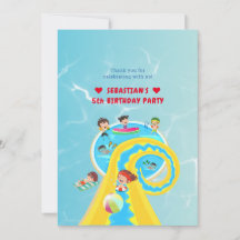 Splash Water Park Sommar Vattenrutschbana Födelsed