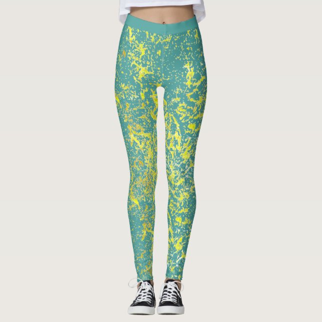 splash yellow leggings (Framsida)