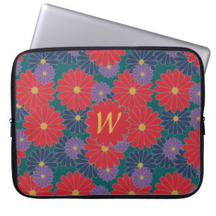 Splashy Fall Blommigt Laptop sleeve