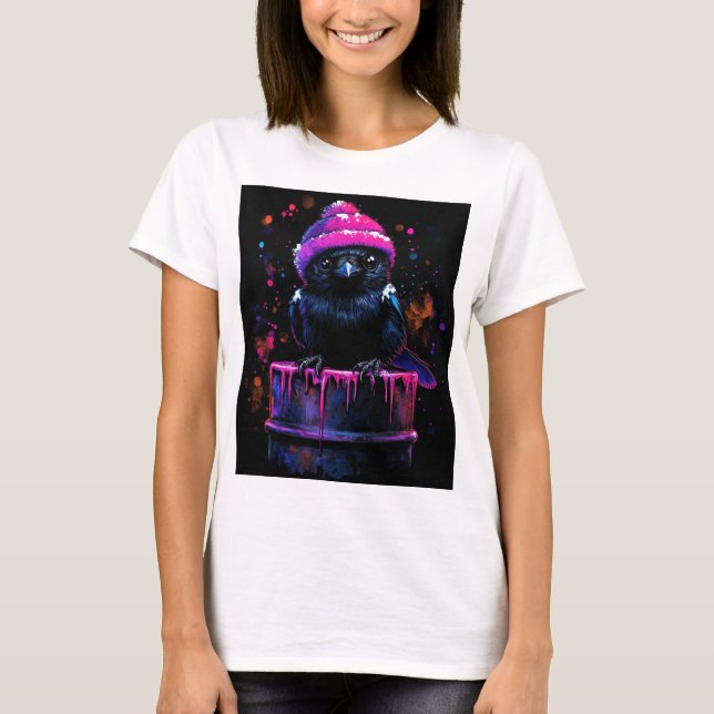 Splashy raven t shirt (Framsida)