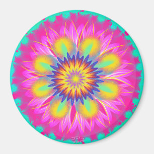 Splashy Rosa Dam by Power Flower Magnet