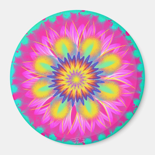 Splashy Rosa Dam by Power Flower Magnet (Framsidan)