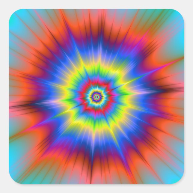 Splat! Fäst Fyrkantigt Klistermärke (Framsida)