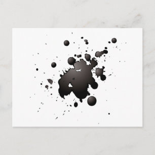 splat för bläck 3d vykort