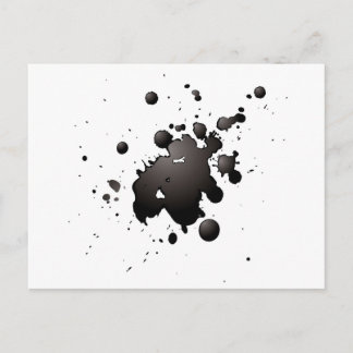 splat för bläck 3d vykort