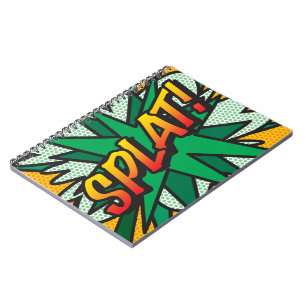 SPLAT Kul Retro Serietidning Popkonst Anteckningsbok