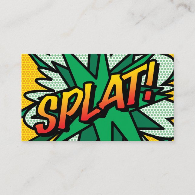 SPLAT Kul Retro Serietidning Visitkort (Framsida)